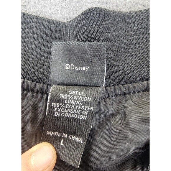 Disney Nightmare Before Christmas Jacket Mens Large Gray Bomber Halloween Town - Picture 3 of 13